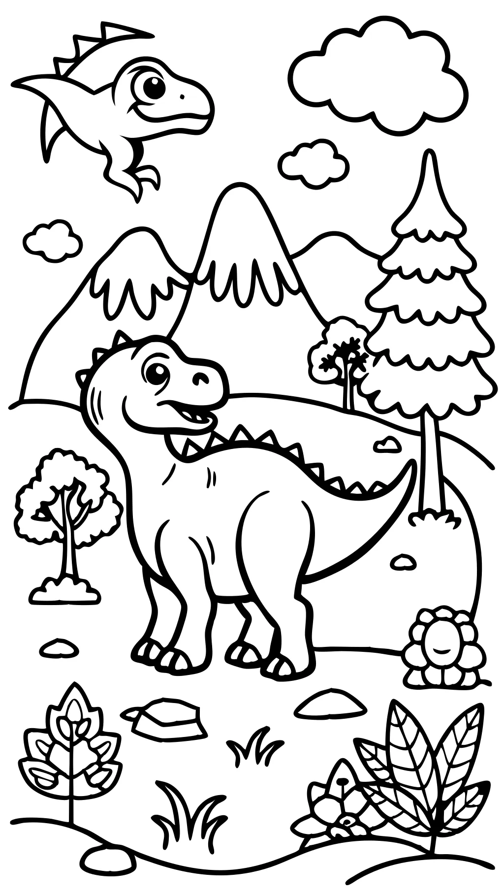 páginas para colorear de dinosaurio gratis